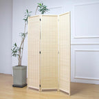 Furnnylane 3 Panel Room Divider and Folding Panel Screen, Bamboo Panel Divider by Furnnylane