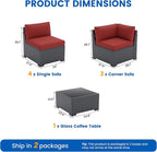 Patio Furniture Sets, 7-Piece Outdoor Patio Furniture - Image 8