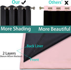 Yakamok Pink Blackout Curtains 84 Inches Long - Image 5