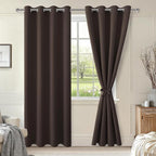 Blackout Curtains for Bedroom, 52 x 84 Inches Long, 2 Panels | Thermal by Hiasan