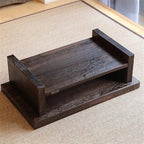 Side Table Asian Antique Furniture Japanese Floor Tea Table Rectangle Living - Image 7