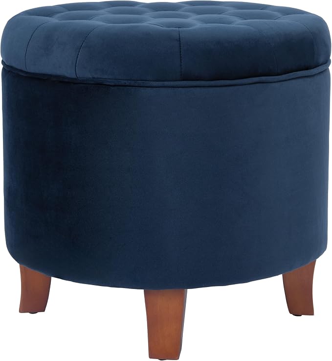 HomePop by Kinfine Fabric Upholstered Round Storage Ottoman - Image 10