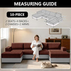 UNBBRRL 10 Pieces Stretch Sofa Cushion Covers - Image 2