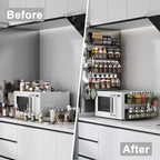 Aufworld Magnetic Spice Rack for Refrigerator, 6 Pack Magnetic Shelf, Fridge - Image 5