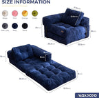MAXYOYO Folding Sofa Bed, L-Shaped Convertible Sofa Bed - Image 2