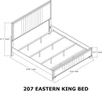 Kings Brand Furniture 6-Piece Modern & Premium Bedroom Set in Walnut Wood Finish - Image 7
