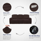 PureFit Super Stretch 3 Seats Recliner Sofa Couch Cover - Image 3