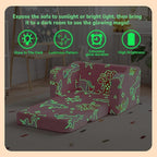 MeMoreCool Glowing Pink Fairy Kids Chair, 2-in-1 Fold-Out Kids Couch and Sofa - Image 4