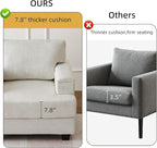 Oversized Living Room Chairs Set of 2, Comfy Accent Chair - Image 7