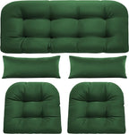 Wicker Chair Cushions of 5 Pieces, Waterproof Outdoor Loveseat Cushion by Unknown