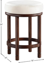 Meridian Furniture 978Cream-C Monette Collection Art Deco Counter Stool - Image 3