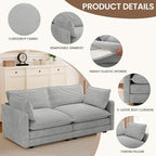 ROWHY 78'' Sectional 2 Seat Cloud Loveseat - Image 3