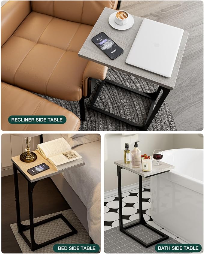 C-Shaped Side Table for Couch - Image 7