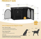 Hzuaneri 39.4" Wooden Dog Crate Furniture, Indoor Dog Kennel Dogs Cage - Image 2
