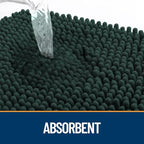 OLANLY Dog Door Mat for Muddy Paws 59x35, Paw Print Design Chenille Mud Mat | - Image 3