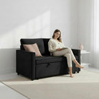 Sofa Bed, Pull Out Couch with Side Pockets, 3 in 1 Velvet Fabric Loveseat - Image 4