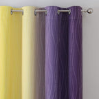 Yellow and Purple Ombre Blackout Curtains - Image 4