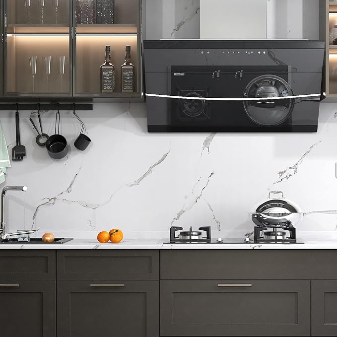 FunStick 24"x394" Thick White Marble Contact Paper Peel and Stick Countertop - Image 5