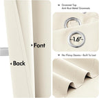 MIULEE Blackout Curtains for Bedroom 2 Panels 40 x 84 Inch Long Birch | Thermal - Image 4