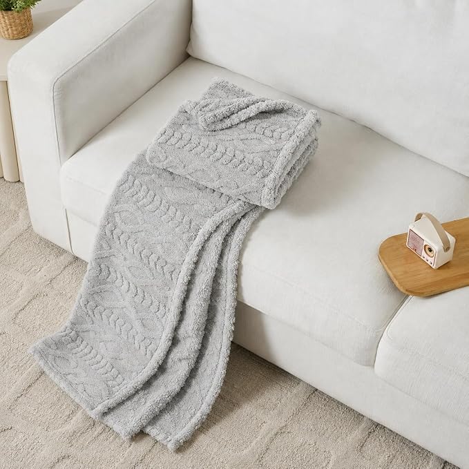 Grey Throw Blanket - Image 6