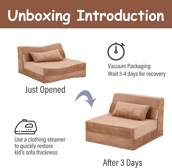 Tiita Convertible Folding Kids Sofa Bed - Image 8