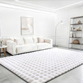 White Rabbit Plush Rug 4'x6', Fluffy Shaggy Area Rug by CHOVY