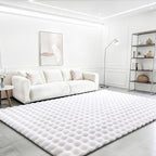 White Rabbit Plush Rug 4'x6', Fluffy Shaggy Area Rug by CHOVY