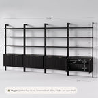 Nathan James Jasper 3-Shelf Solid Wood Boho Bookshelf, Wall Mounted Bookshelf - Image 2