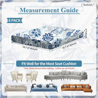 CALBODE 8pcs Floral Printed Stretchy Sofa Cushion Covers - Image 2