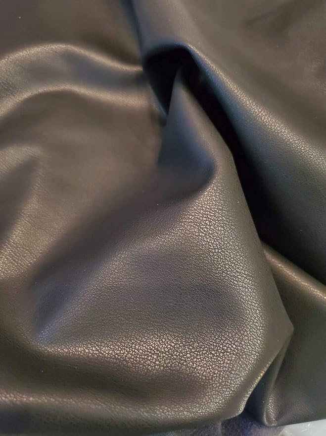 NAT Leathers | Black Soft faux Vegan PU {Peta Approved Vegan} Leather by the - Image 4