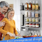 Magnetic Spice Rack for Refrigerator, 8 Pack Magnetic Fridge Shelf, Moveable - Image 5