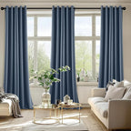 MIULEE Blackout Curtains for Bedroom 2 Panels 40 x 96 Inch Long Stone Blue | - Image 6