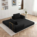 HANXIN 80 Inch Convertible Sleeper Sofa Bed, High Back Plush Corduroy Folding - Image 6