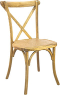 EMMA + OLIVER Hand Scraped Natural X-Back Chair by EMMAOLIVER