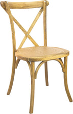 EMMA + OLIVER Hand Scraped Natural X-Back Chair by EMMAOLIVER