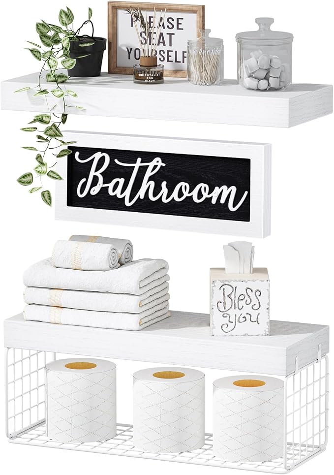 QEEIG ‎Bathroom Shelves Over Toilet by QEEIG