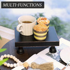 EOSAHR Modern Pedestal Stand for Kitchen Decor : Decorative Wood Riser for - Image 3