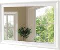 White Wood Mirror for Bathroom, Rectangle Rustic 30 x 40 inch Vanity Mirror for by WIOWUR