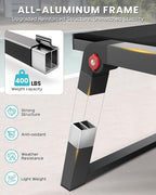 Aluminum Chaise Lounge Chair Outdoor, Foldable& No Assembly Patio Pool Lounge - Image 5
