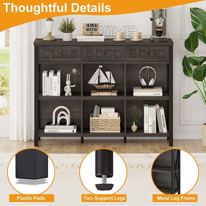 FATORRI Rustic 6 Cube Storage Organizer Bookshelf - Image 4
