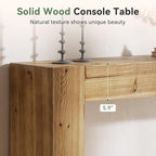 Solid Wood Console Table, 63-Inch Farmhouse Sofa Table Behind Couch - Image 5