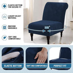 H.VERSAILTEX Armless Accent Chair Covers Thick Velvet Armless Chair Slipcovers - Image 6