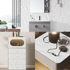 practicalWs Marble Paper Granite Gray/White Roll Kitchen Countertop Cabinet - Image 6