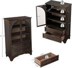 52" Tall Display Cabinet with Glass Doors, Glass Display Case Storage Cabinets - Image 2