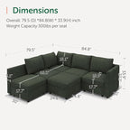HONBAY Modular Sectional Sofa L Shaped Sectional Couch - Image 2
