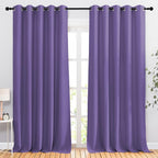 NICETOWN Lilac Purple Curtains 102 inch Length, Grommet Blackout Room Darkening by NICETOWN