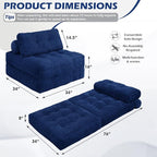 Folding Sofa Bed, Convertible Sleeper Chair - Image 2