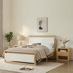 KISLOT 3 Pieces Bedroom Set, Wood Bed Frame - Image 3