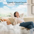 LINSY HOME 157" Modular U-Shaped Sectional Sofa, 4-Seat Corduroy Modern Cloud - Image 5