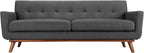 Modway Engage Mid-Century Modern Upholstered Fabric Sofa in Gray - Image 3